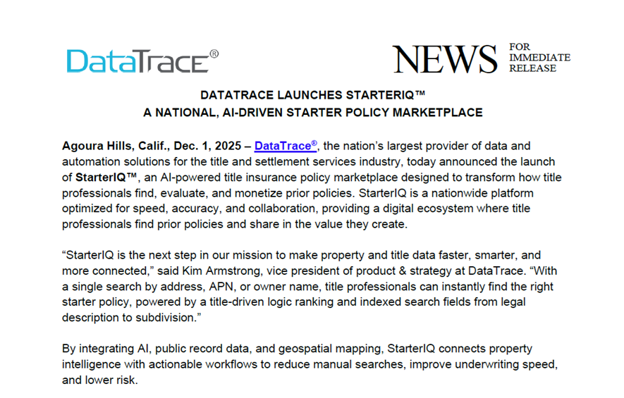 DataTrace Press Release Thumbnail