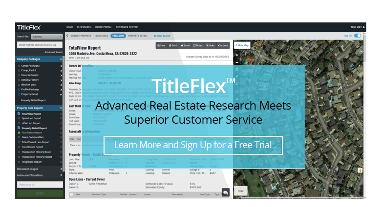 TitleFlex Advanced Real Estate Research Meets Superior Customer Service