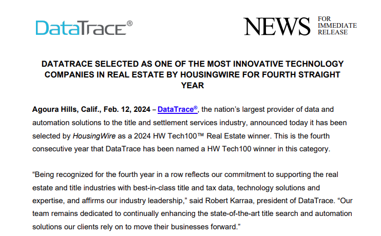 DataTrace Press Release Thumbnail