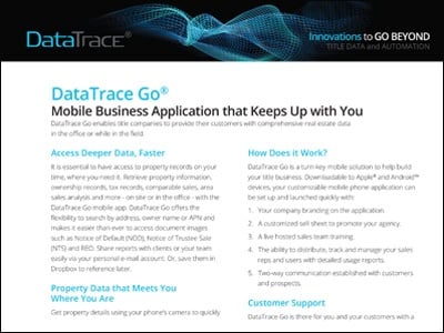 DataTrace GO Mobile Application