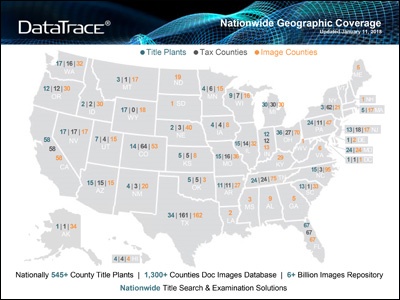 DataTrace Nationwide Title Plant Coverage