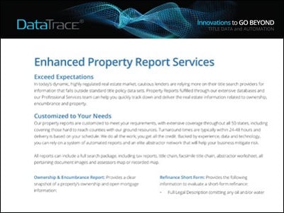 Data Trace Enhanced Property Reports