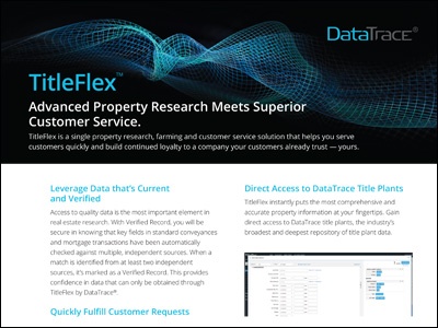 DataTrace TitleFlex Overview