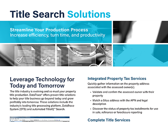 DataTrace Title Search Solutions
