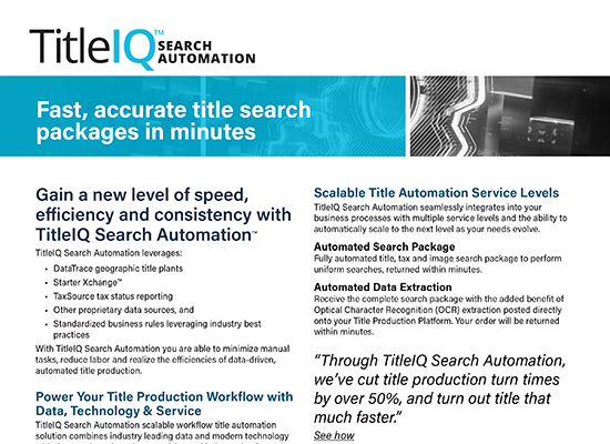 DataTrace TitleIQ Search Automation