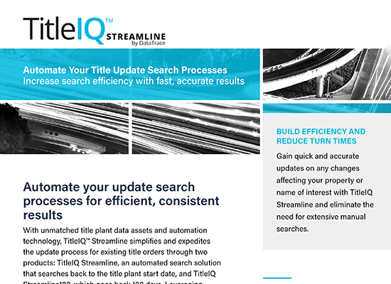 DataTrace TitleIQ The Ultimate Title Automation Solution