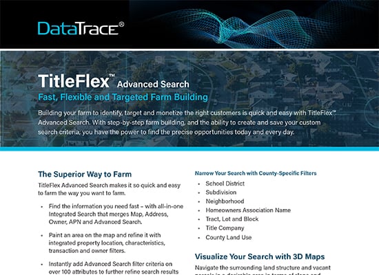 DataTrace TitleFlex Advanced Search